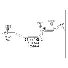 MTS Mitteltopf NEU für Ford Fiesta IV 1.4i 16V 1.8D + Mazda 121 III 1.8D Auspuff