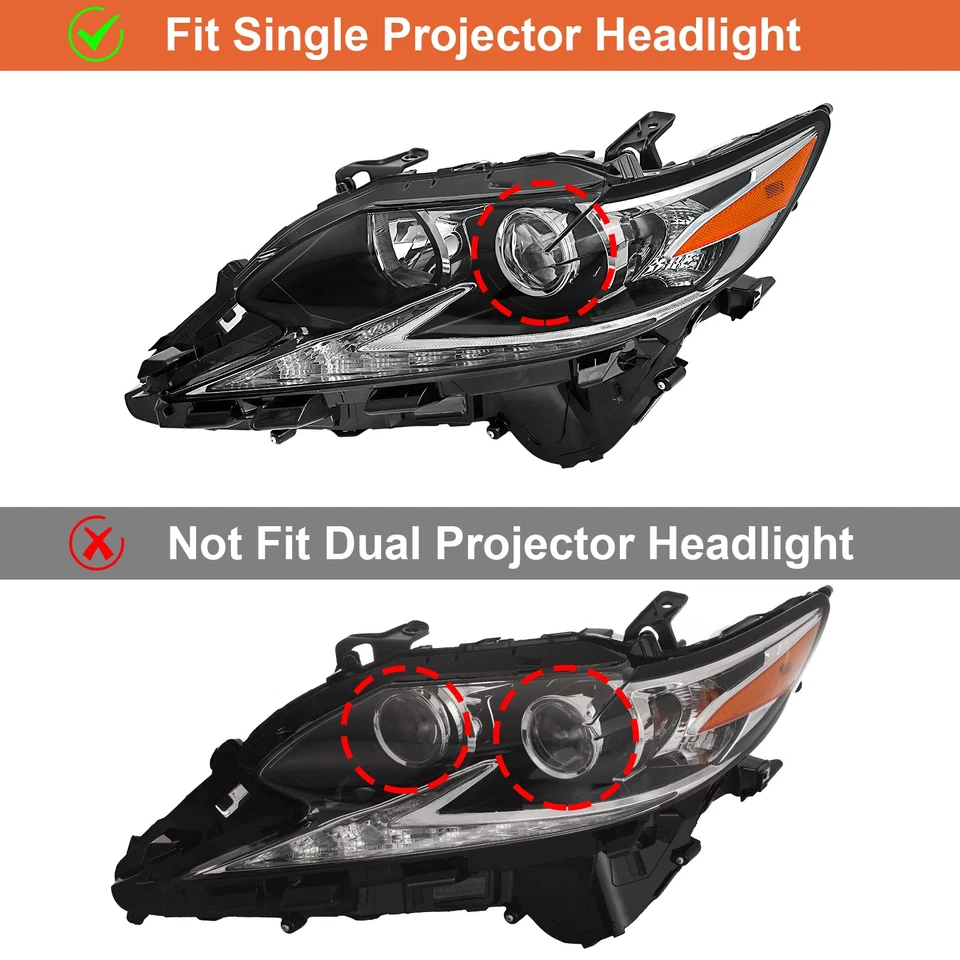 For 2016-2018 Lexus ES ES350 ES300H Headlights w/LED DRL Driver and Passenger Foto 2 de 4