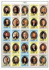 Liberia-25 USA Presidents set MH 1981