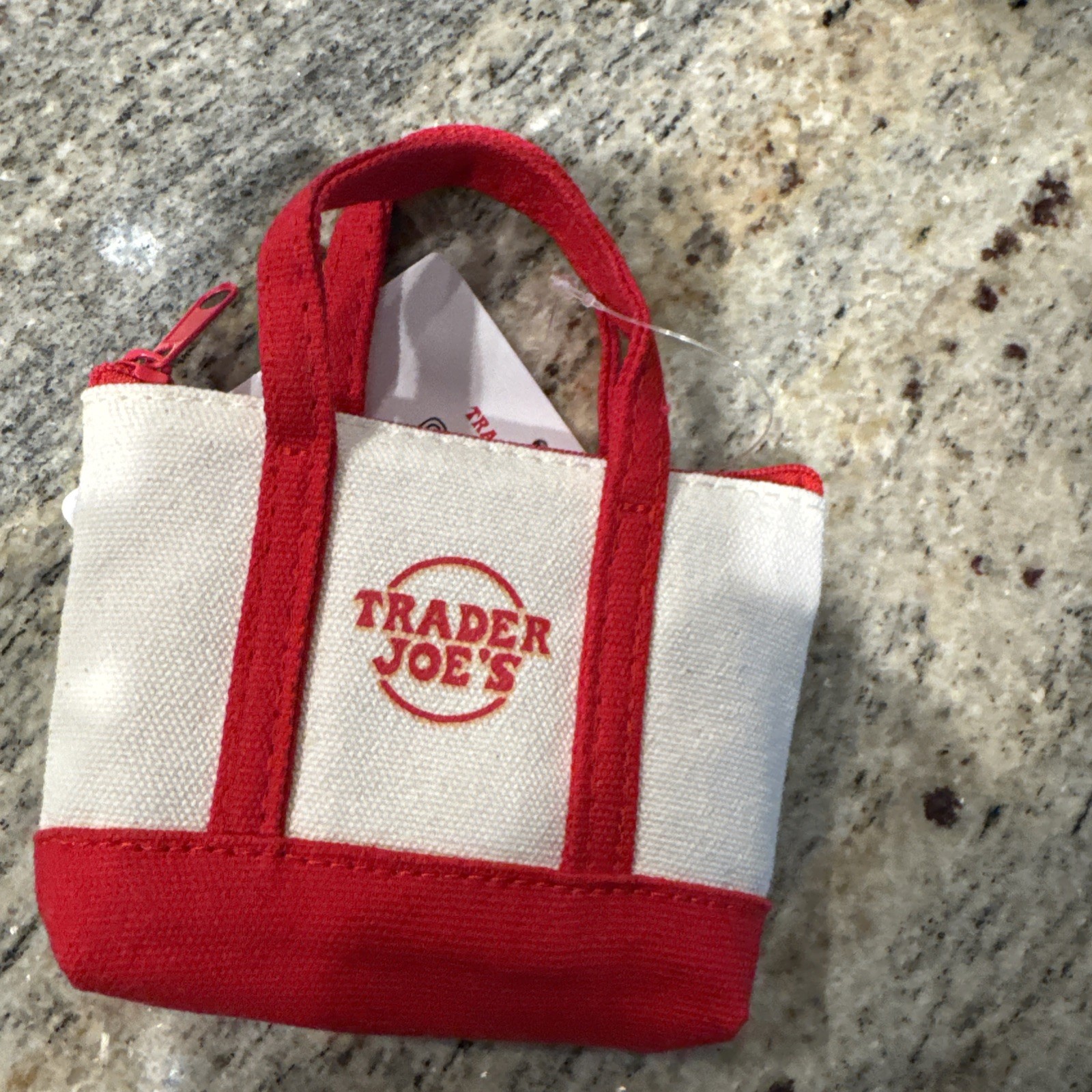 2025 Trader Joe's Canvas Micro Tote with Grocery Bag Red Limited Edition