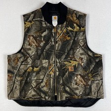 Vintage 90s Carhartt V20 CMO Realtree Camo Arctic Vest Size 2XL Union USA Made