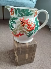 Emma Bridgewater 3 Pint Jug Rowan Pattern 1st Unused Autumn Winter Flowers Punch