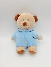 TY PJ Bear Blue Plush Doll Squishy Soft Pajamas set Sewn 11"