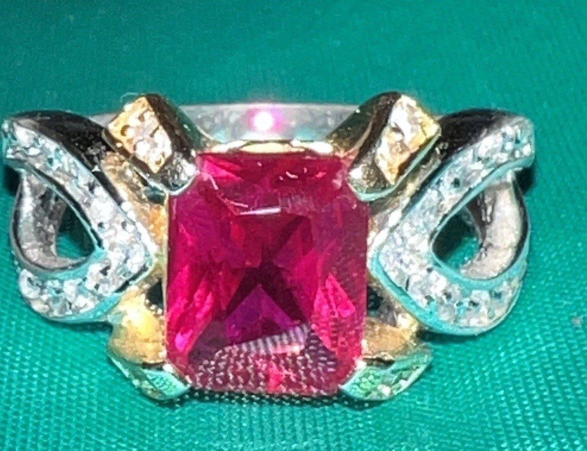 Large Ruby Sapphire Ring - image 7