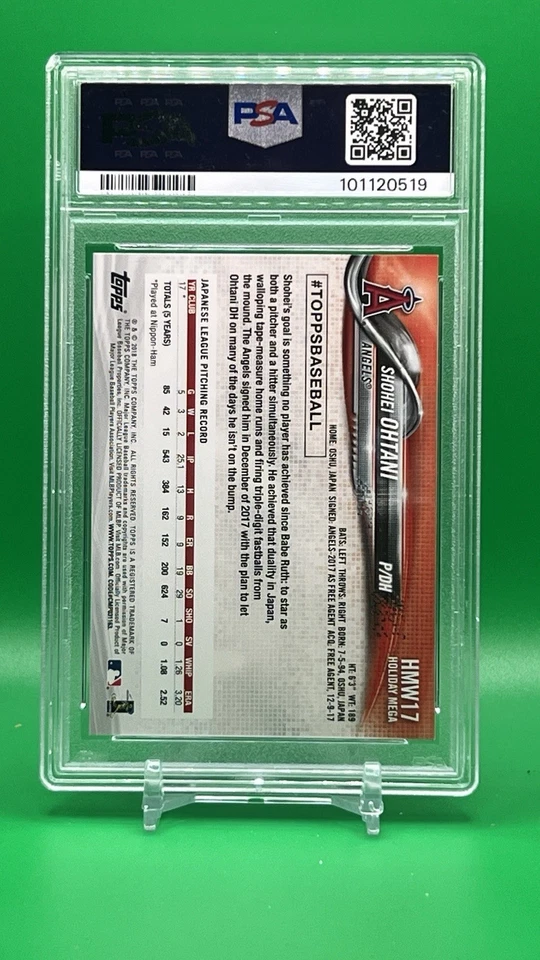 🎄 2018 Topps Holiday Shohei Ohtani RC ❄️ PSA 10 GEM MT – Rookie Card! 🎁 - Image 2 of 2