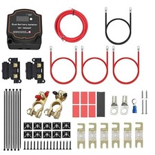 Battery Isolator Kit 12V 140Amp Split Charge Relay Kit Smart Manual/Auto Modes