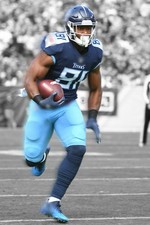 360145 Football Jonnu Smith #81 Nashville Print Poster