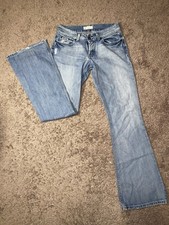 Womens Size 28 x 33 BKE Denim Culture Blue Distressed Work Ranch Rodeo Jeans