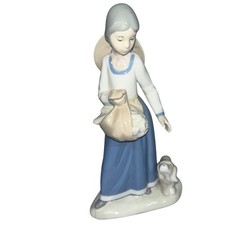 Hummelwerk Rex Valencia Angel Girl with Dog Figurine Hand Made in Spain