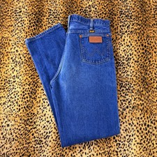 Vintage 80s Wrangler Cowboy Cut Denim Blue Jeans 13MWZPW 34x36 Made in USA