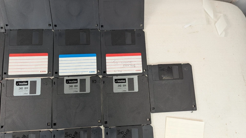 18 x Maxell MF2HD,Imation IBM 2HD 1.44MB Micro Floppy Disks, Used & New - image 4 of 4