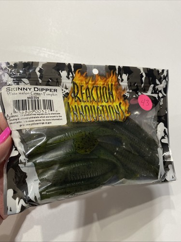 Reaction Innovations Skinny Dipper WATERMELON GREEN PUMPKIN 7 CT SKD-009 - Picture 1 of 4