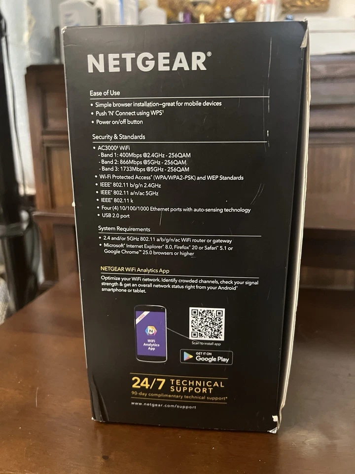 Netgear Nighthawk X6S AC3000 EX8000 Tri-Band WiFi Range Extended W/ Power Cord - Image 2 of 4