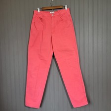 Vintage Calvin Klein Denim Jeans Straight Leg Made In USA Cotton Pink Women's 14