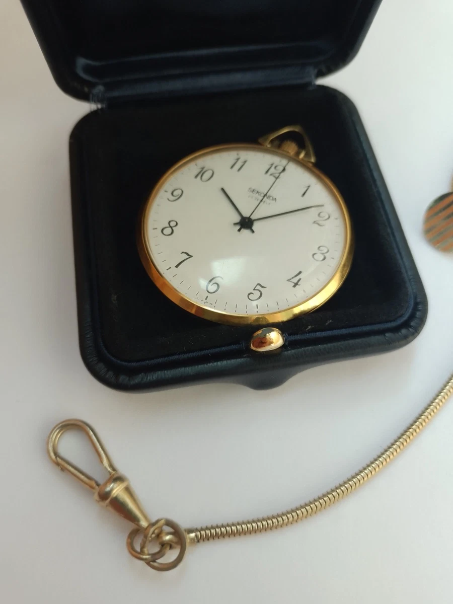 Reloj Bolsillo Sekonda 23 Joyas Oro au20 Oro URSS Cadena Vintage Raketa 2209