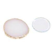 2 StüCk Nagelkunst Lack Palette Aus Glas Harz Mischpalette FüR Salon Und Diy