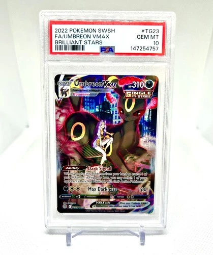 PSA 10 Umbreon VMAX TG23/TG30 Brilliant Stars FA Pokemon Card Trainer Gallery