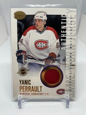 2002-03 PACIFIC CALDER YANIC PERRAULT GAME WORN JERSEY #12 CANADIENS RED SP