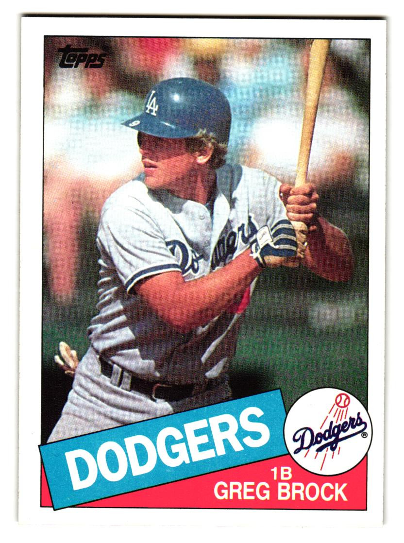1985 Topps - Greg Brock #753 Los Angeles Dodgers