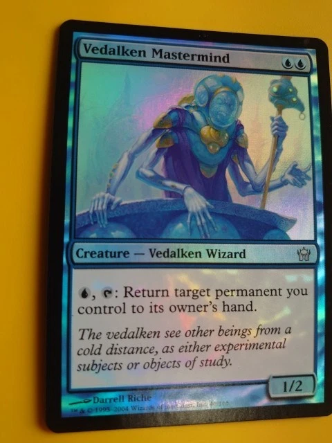 Vedalken Mastermind. FOIL Wizard  Fifth Dawn. VG Magic the Gathering Card. - Image 4 of 4