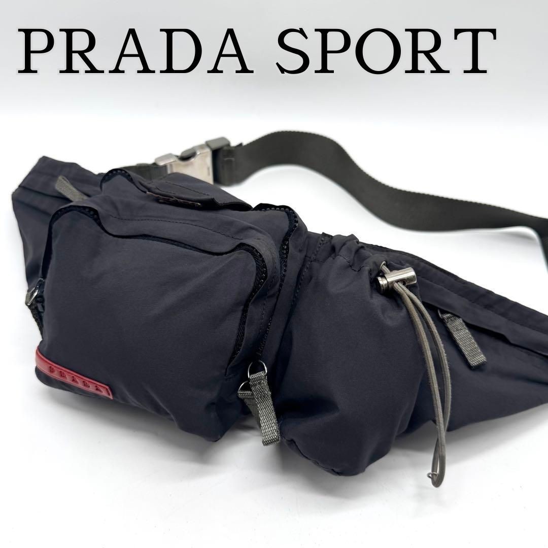 バッグ PRADA SPORT 00s nylon body bag vintage Rare PRADA SPORT 00s Body Bag Vintage Tessuto Nylon Gray