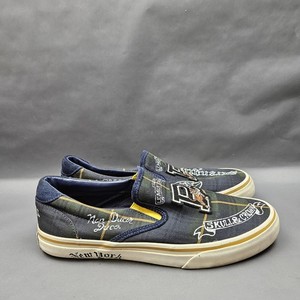 Polo Ralph Lauren Thompson Light Gray Slip On Canvas Leather Loafers Sz 7.5 Polo Ralph Lauren Men main image 3