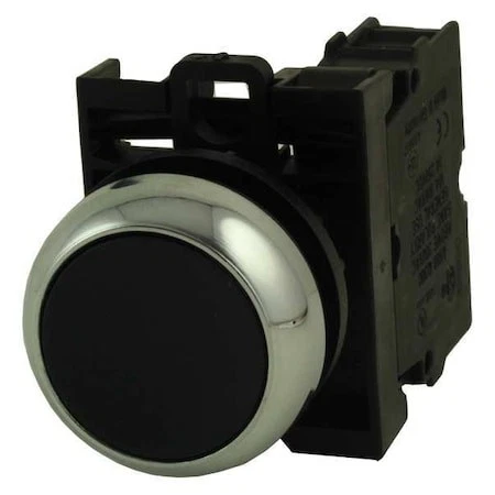 Eaton M22m-D-S-K10 Flush Push Button Operator, 22 Mm, 1No, Black