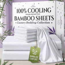 100 Viscose Derived from Bamboo Sheets King Size 6Pcs Bambliss Luxury Cooling
