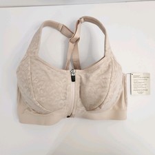 Victoria  s Secret Knockout Front Close Zip Sports Bra 36DDD Beige Animal Print