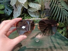 Chrome Hearts Gradient Lens Gold Frame Aviator Sunglasses 61-13-145