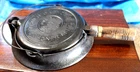 Wagner No.8 Cast Iron Waffle Maker Pat. 1892 Sidney ,Ohio W/ Low Base