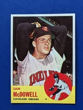 1963 Topps - Sam McDowell #317 - Cleveland Indians EXMT CENTERED