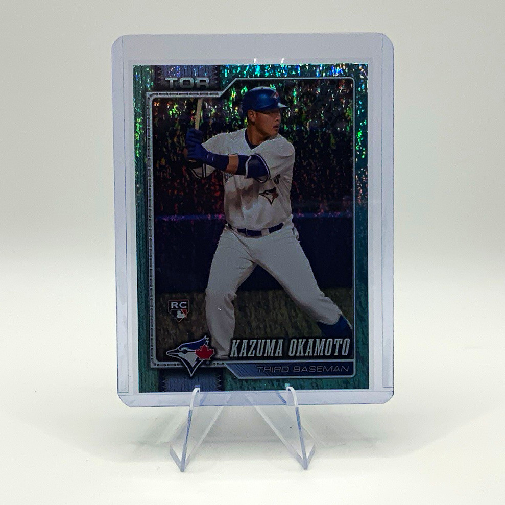 Topps 2026 Series 2 Kazuma Okamoto #443 Diamante Foil RC Blue Jays