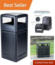 Weather-Resistant 42 Gallon Square Trash Bin with Innovative Dome Lid Design