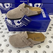 Birkenstock Taupe Suede Leather Boston Soft Footbed UK SIZE