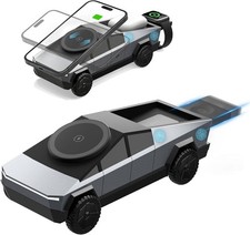 3-In-1 Rotating Cyber Dock Wireless Charging Station for MagSafe 15W Magnetic US