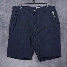 Vintage Carhartt Shorts Men's 36X10.5 Navy Blue Double Knee Carpenter 00s 5202