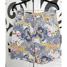 Vintage 1990s Patchwork Style High Waisted Denim Shorts
