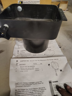 #ad troy bilt vacuum inlet cap 1901112 $49.50