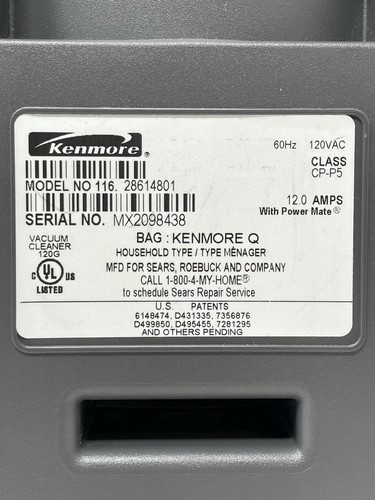 Kenmore Progressive 360 True HEPA Model 116 Canister Vacuum Whisper Belt Black - Picture 10 of 10