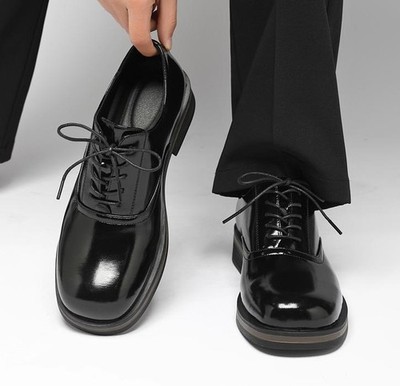 Men's Lace Up Faux Leather Oxfords Formal Dress Business Derby Shoes Spring Fall