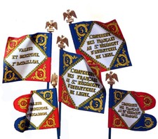 FIVE FLAGS of NAPOLEONIC or SEVEN YEARS WARS  - YOUR CHOICE of 5 (54mm OR 28mm)