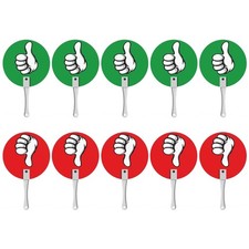 10 Pcs Yes No Paddles Auction Paddle Thumb Up  Down Classroom Tuning Paddles