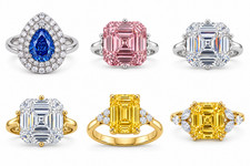 Custom Bundle Lot Of 6 Certified Natural Diamond Rings 4 Asscher, Emerald & Pear