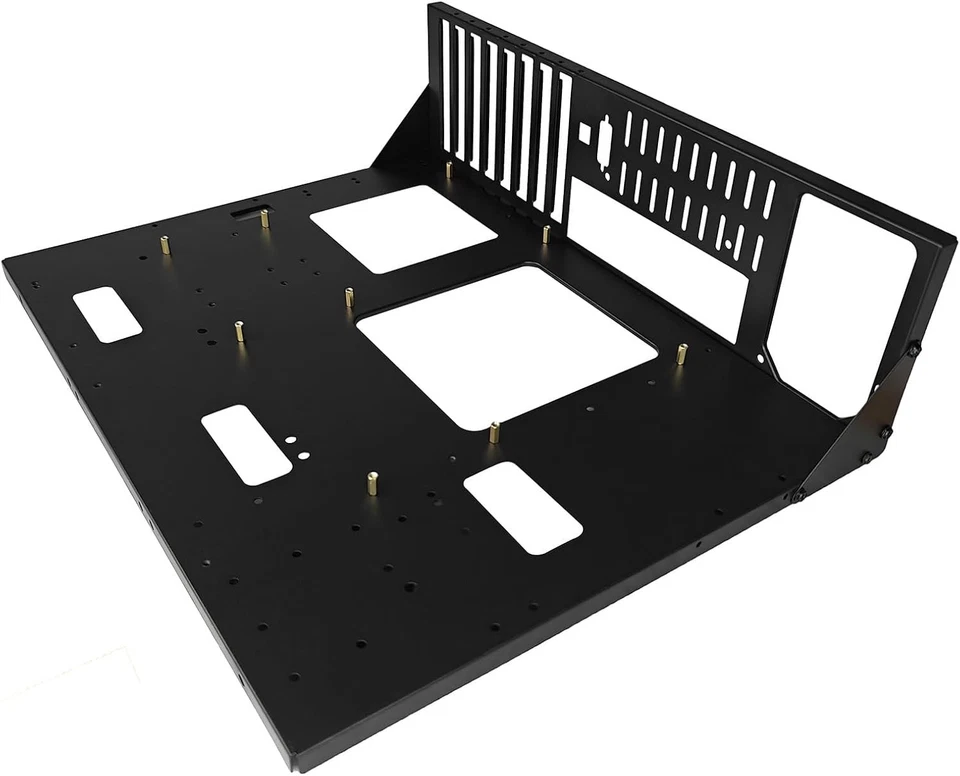 Banco di prova per pc fai da te, custodia telaio aperto rack per schede madri EATX/ATX/M-ATX/ITX, W - Immagine 2 di 4