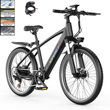 26'' Electric Bike for Adult 1500W 25Mph 65Miles Range 7 Speed Smart LCD Display