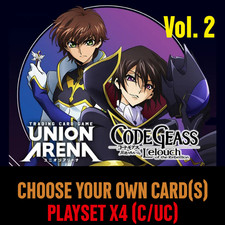 Union Arena CODE GEASS: Lelouch Vol 2 UEX03BT Playset x4 Choose Your Card C/UC