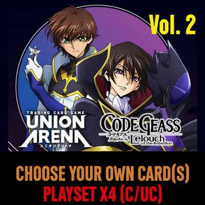 Union Arena CODE GEASS: Lelouch Vol 2 UEX03BT Playset x4 Choose Your Card C/UC
