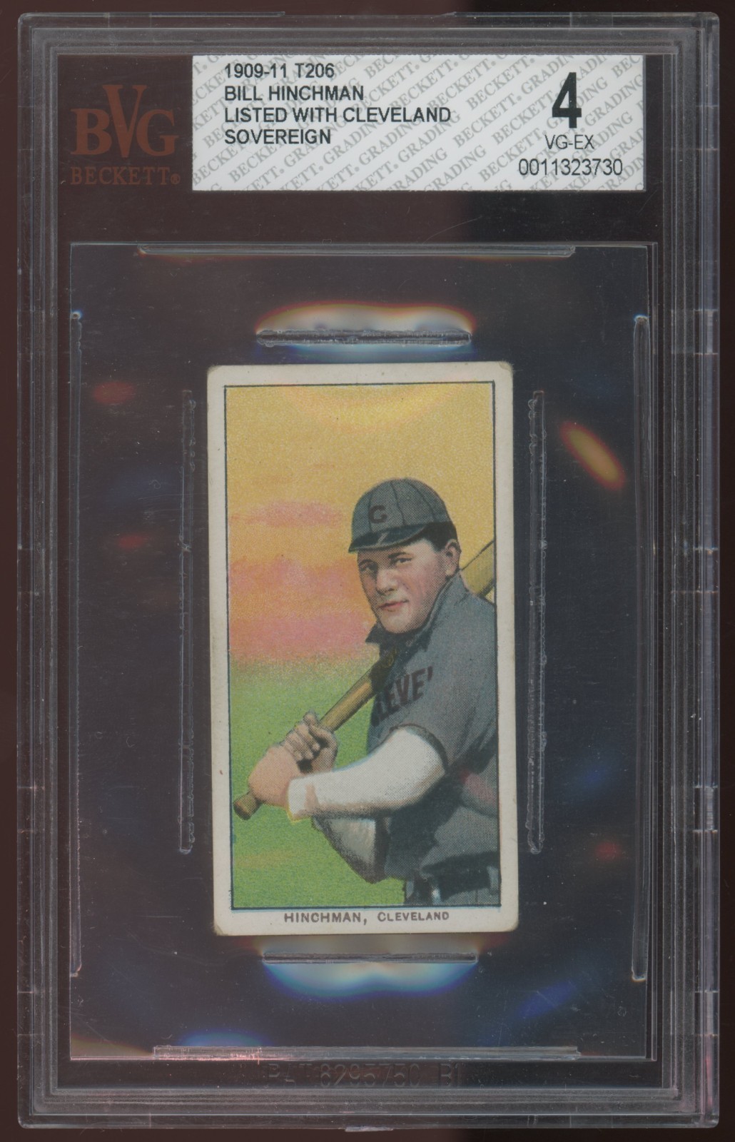 1909-11 T206 Sovereign 150 Bill Hinchman - BVG 4 - Cleveland Naps