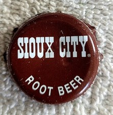 Bouchon de bouteille original vintage bière racine de roche blanche Sioux City